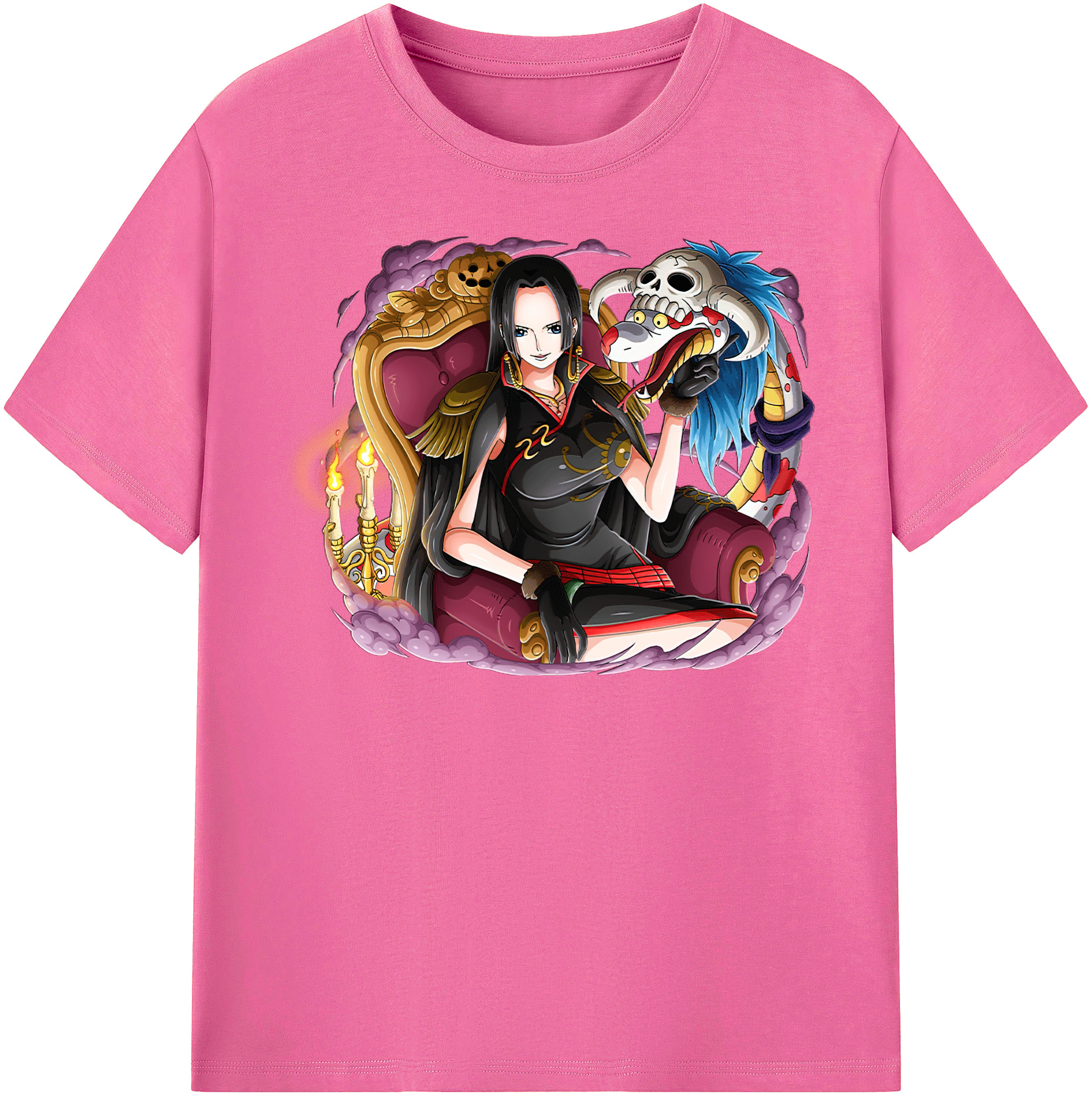 ワンピース ボア・ハンコック ONE PIECE Boa·Hancock レディースカジュアルプリントTシャツ（綿100％）
